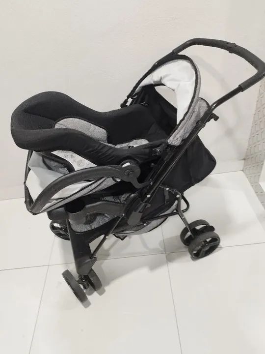 Kit Carrinho de Bebê + bebê conforto - usado  - Foto 2
