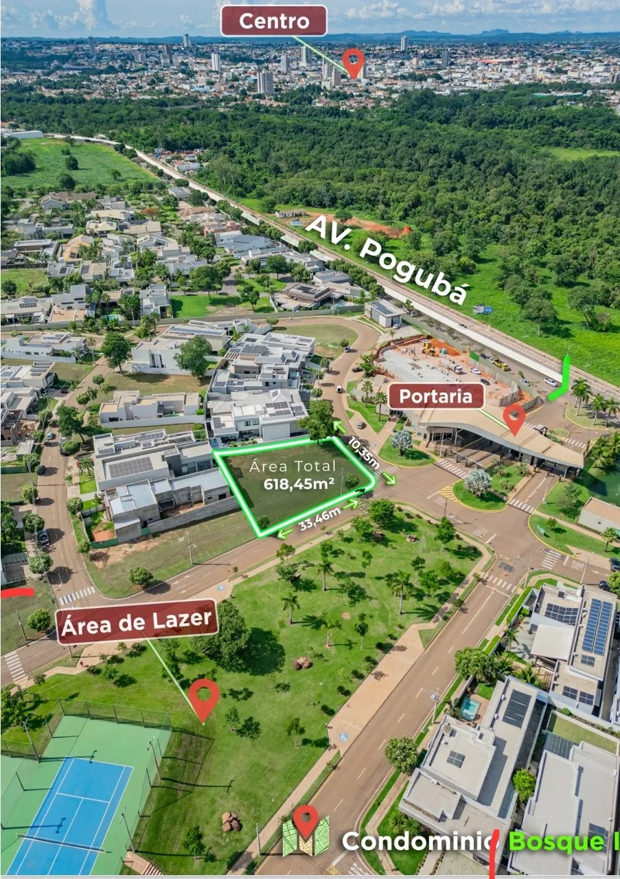 Lote em condomínio para venda, 618m²