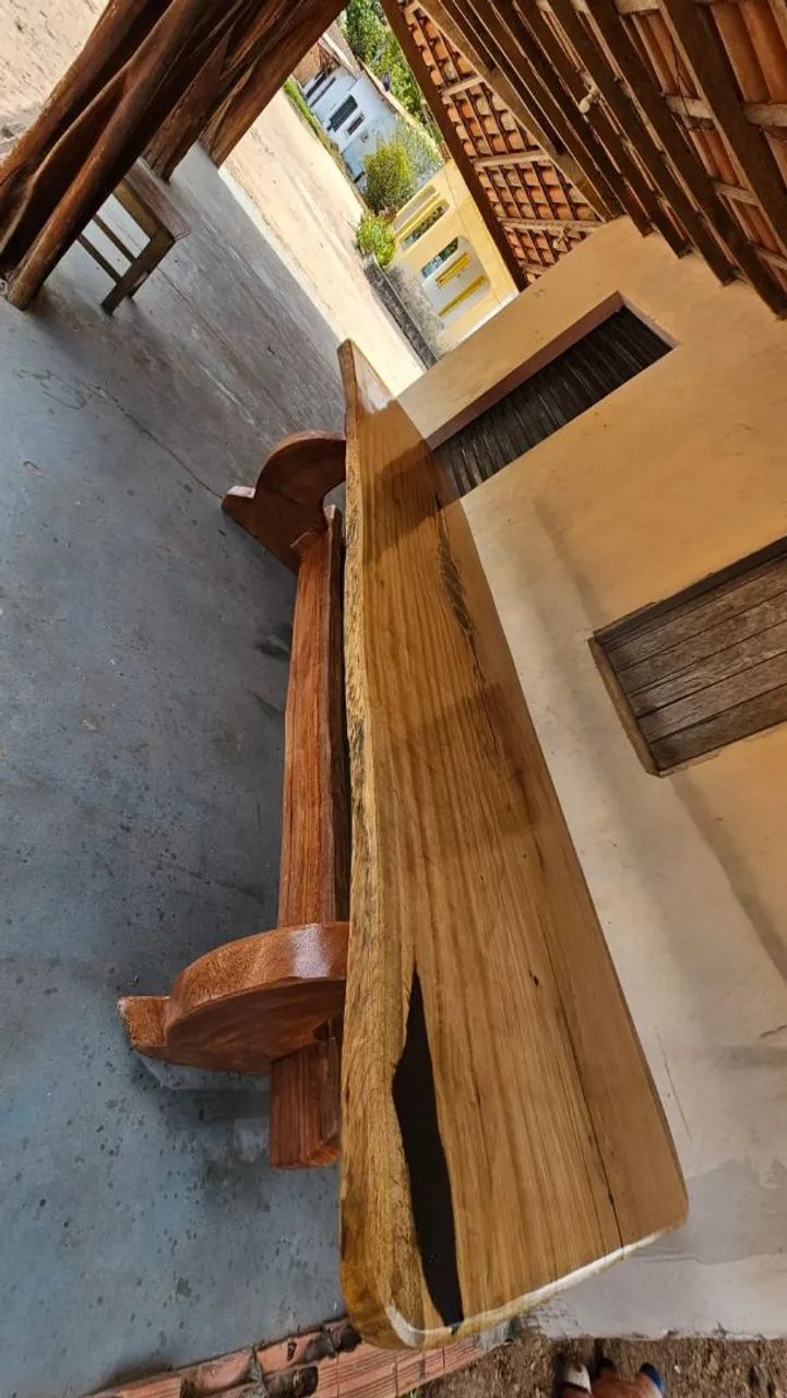 Vendo mesa rústica de piquiá  - Foto 4