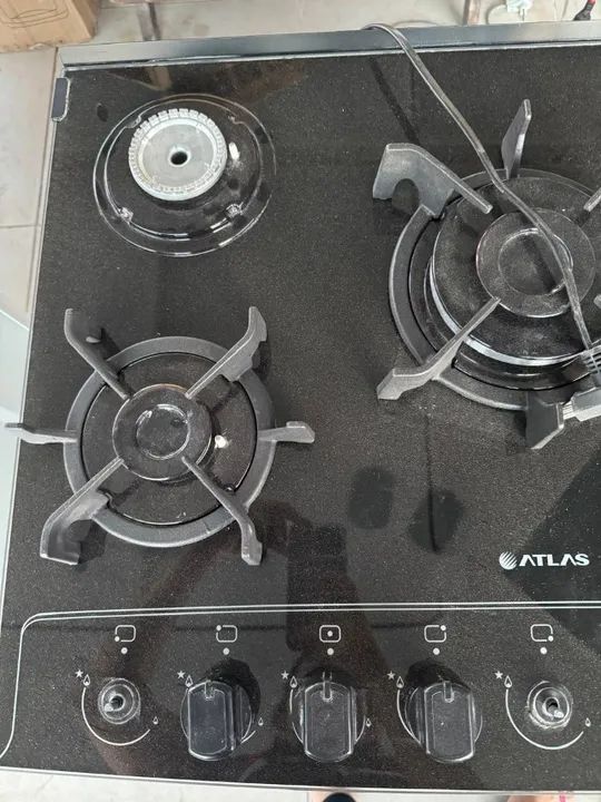 Fogao 5 Bocas Atlas Agile Up Glass Com Mesa De Vidro E Acendimento Automatico - Foto 6