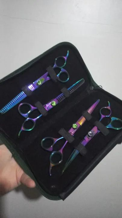 Tesouras Profissionais para Aquário - 4 Peças - Foto 4