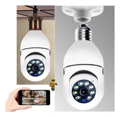 Câmera de Segurança WiFi - Câmera Espia - Bulbo Inteligente