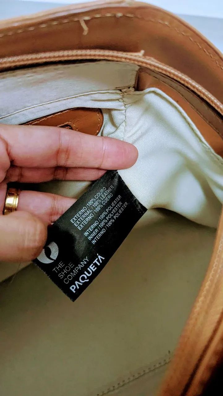 Bolsa Capodarte de ombro marrom em couro - Foto 5