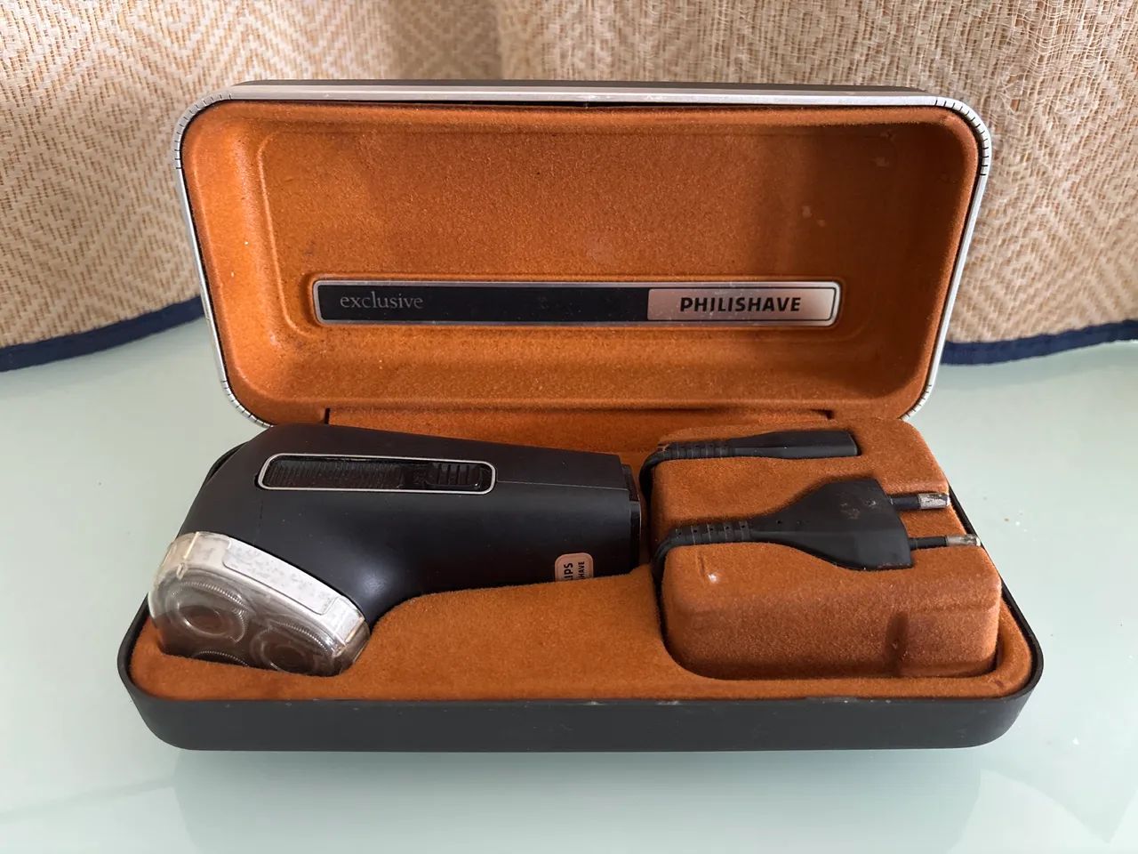 Barbeador Philips de Luxo "Philishave" - Década de 50 - com 3 Lâminas - Funcionando