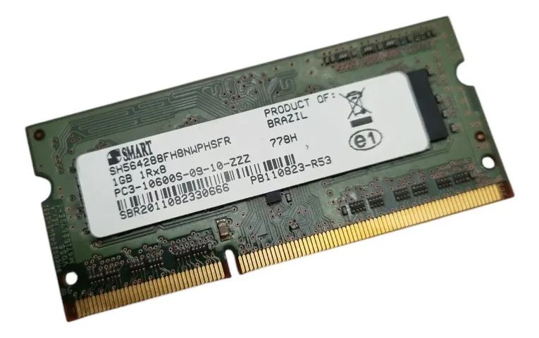 Memória Smart Notebook 2gb 1rx8 Pc3-10600s-09-10-zzz DDR3