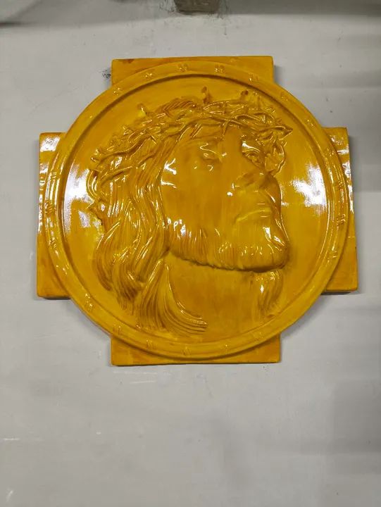 Moldura Quadro Parede Rei Leão 3d 45cm Leão Judá Gesso 3d - Foto 5