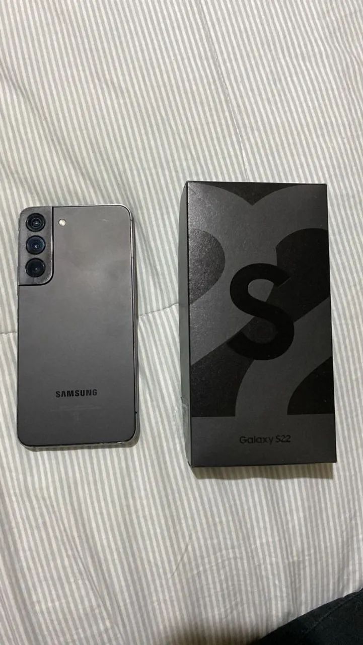 Samsung S22, 256 GB, 8 de RAM, Novo, Acompanha Caixa, Carregador e Nota Fiscal.