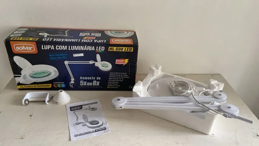 Lupa Solver Hl-500 5x Com Iluminação Led