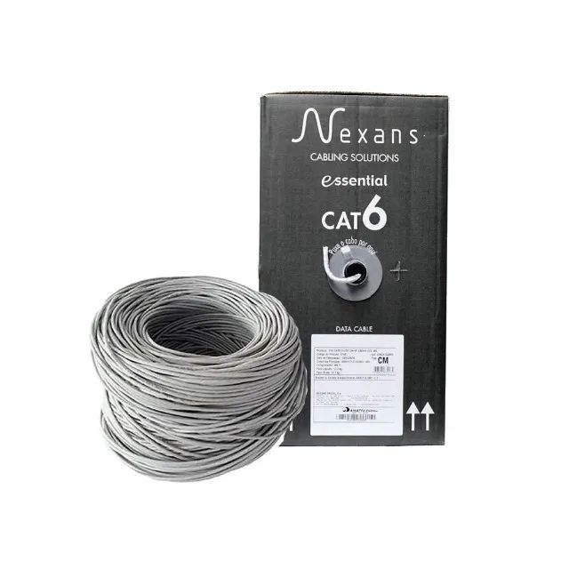 Cabo Rede Internet Nexans Cat.6 - 23 Awg Cinza 100% Cobre - Foto 2