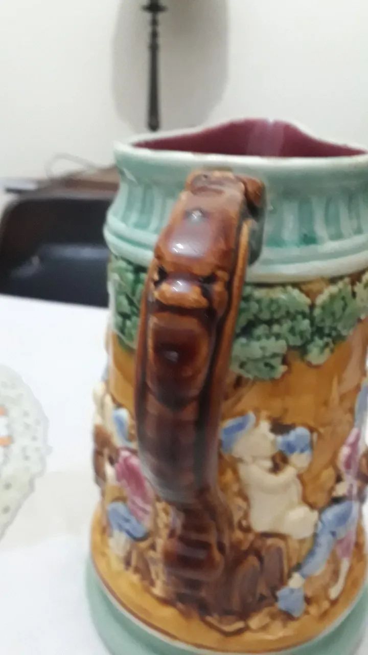 Jarro de faiança  antigo, alemão  - Foto 3