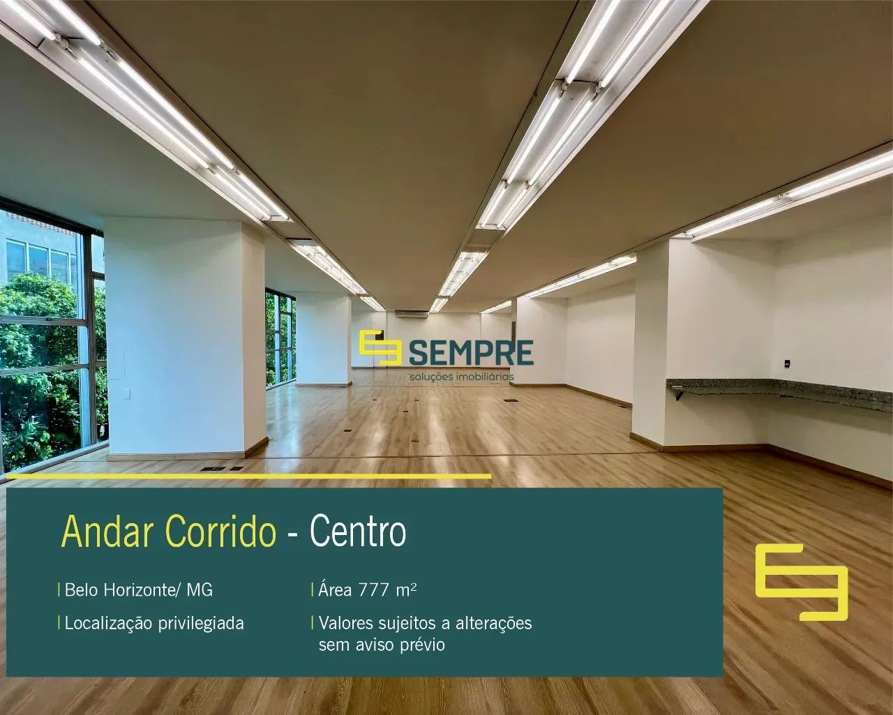 Andar comercial para locação no Bravo BH - Centro de Belo Horizonte