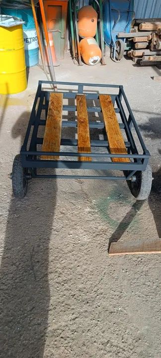 Carrinho carga para caixa térmica e de isopor - Foto 3