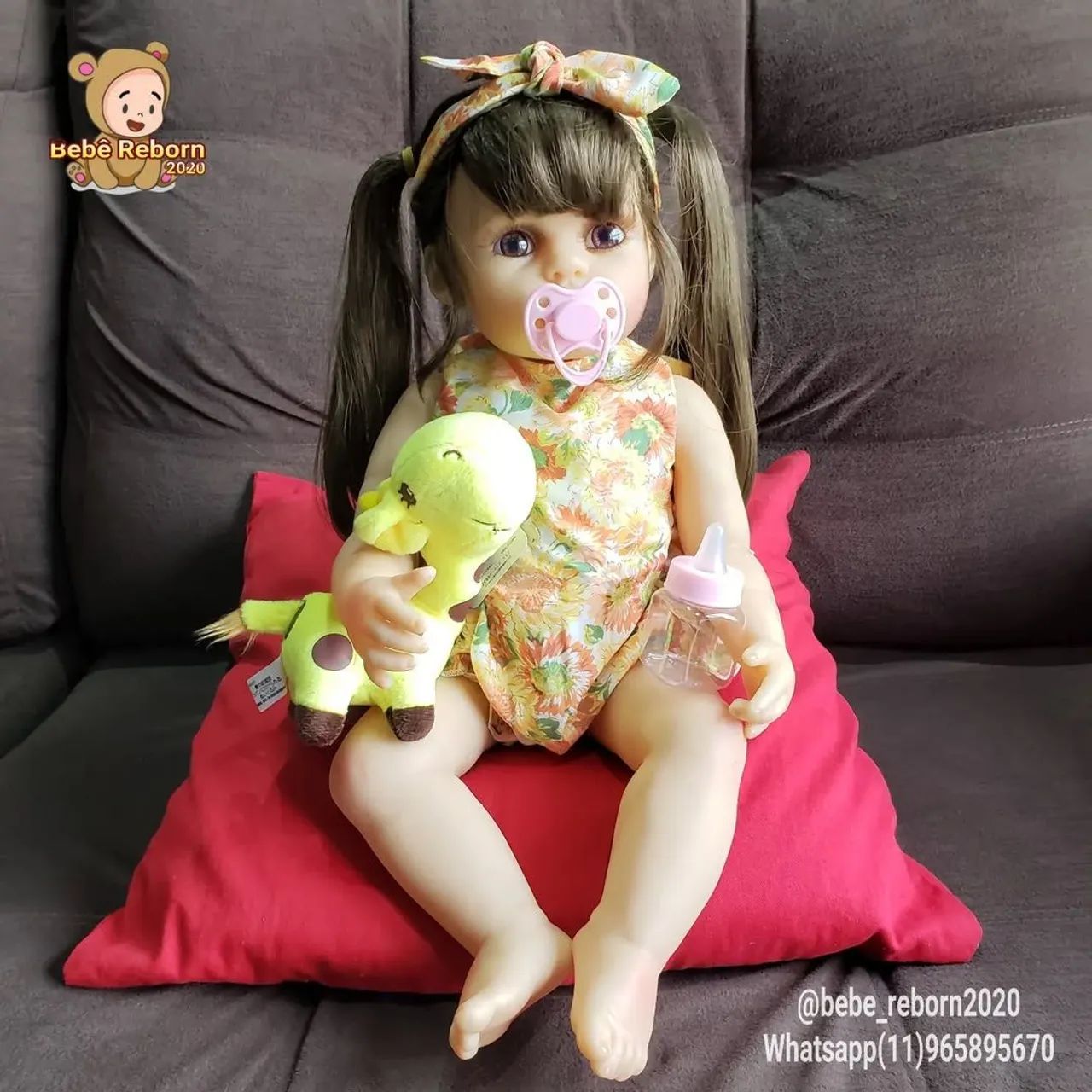 Bebê Reborn Girafinha amarela