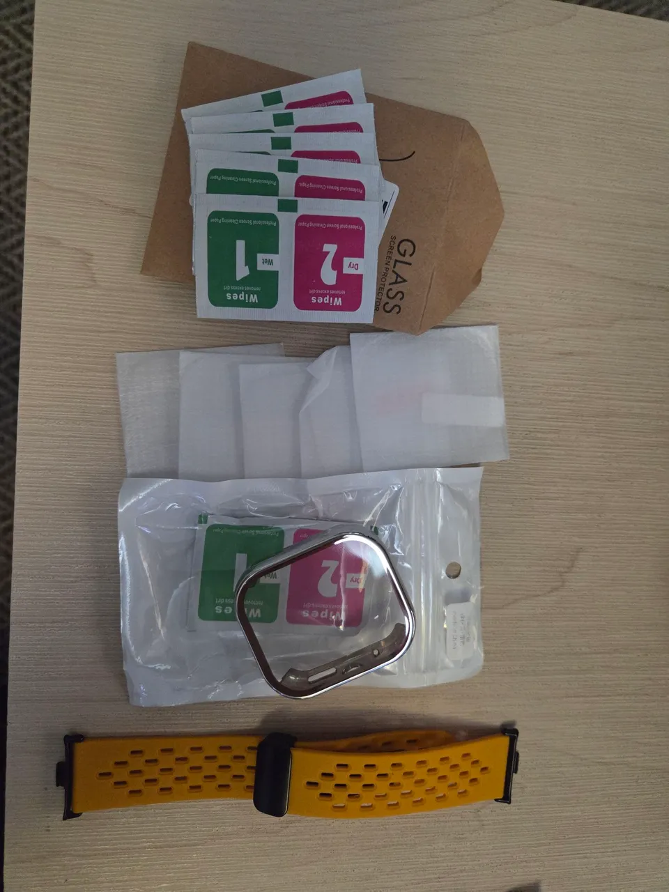 Kit Redmi Watch 4, pulseira esportiva. 5 películas, moldura caixa cromada