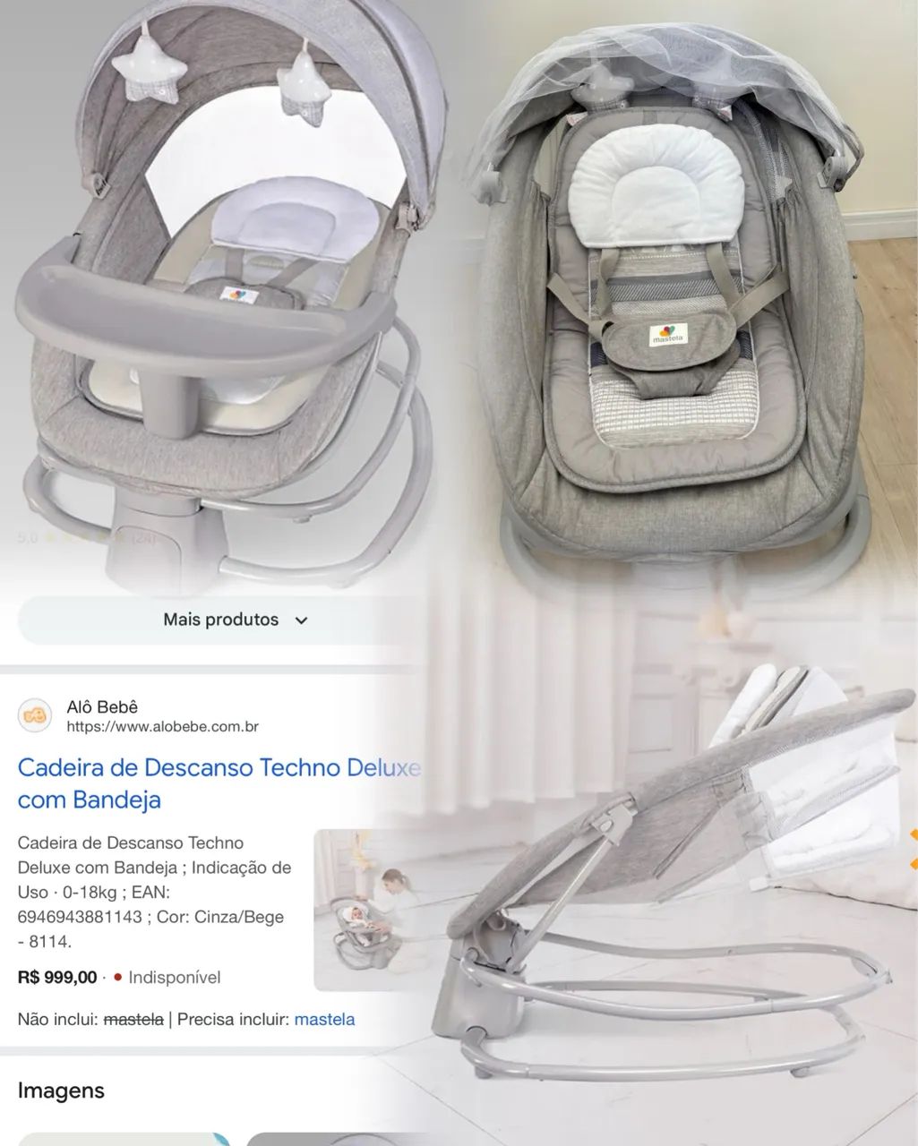 Cadeira de balanço - Mastela - Foto 2