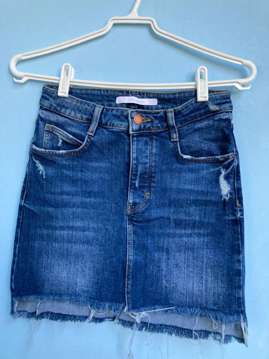 Saia Jeans da ZARA, Tam P (Nova)