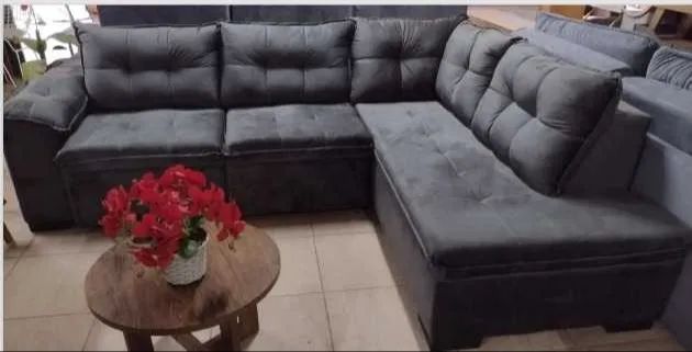 Sofá de Canto 2,73m Novo Fazemos Entrega