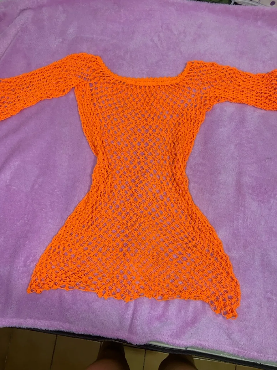 Saída de praia Vestido Laranja