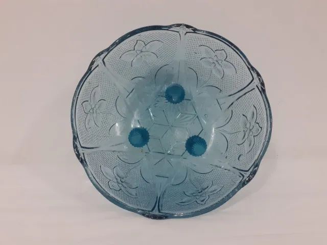 Fruteira em vidro azul português - Foto 3