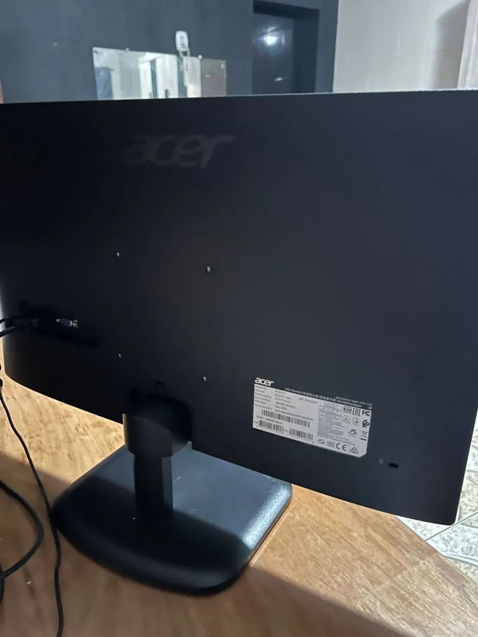 Monitor acer 24" ips EK241Y Ebi - usado em perfeito estado - Foto 3