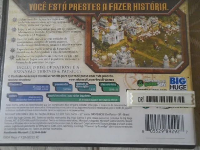 Jogo PC CD Rise of Nations Microsoft 2004 dois discos - Foto 5