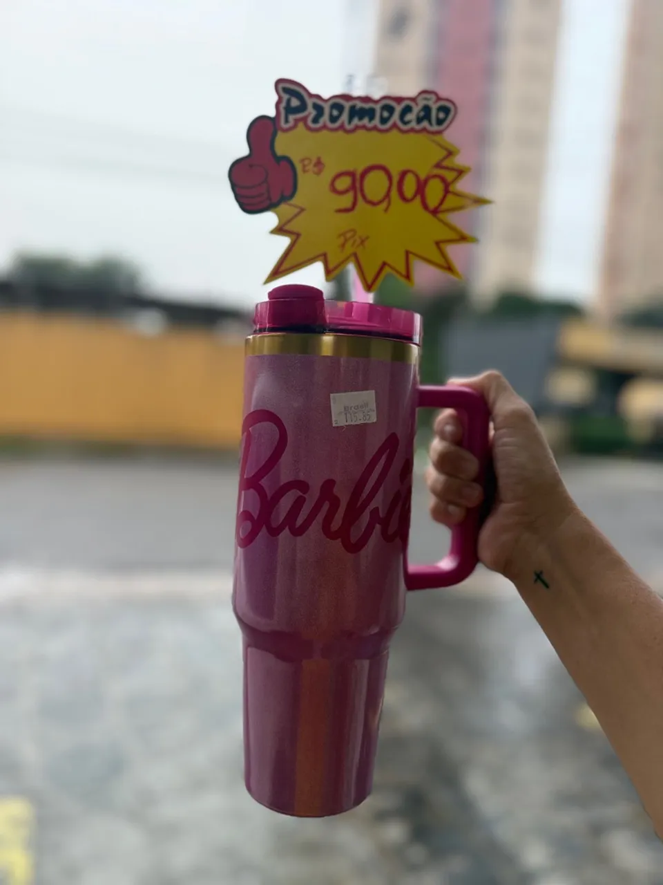 copo termico com canudo quencher caneca tampa alça 1200ml