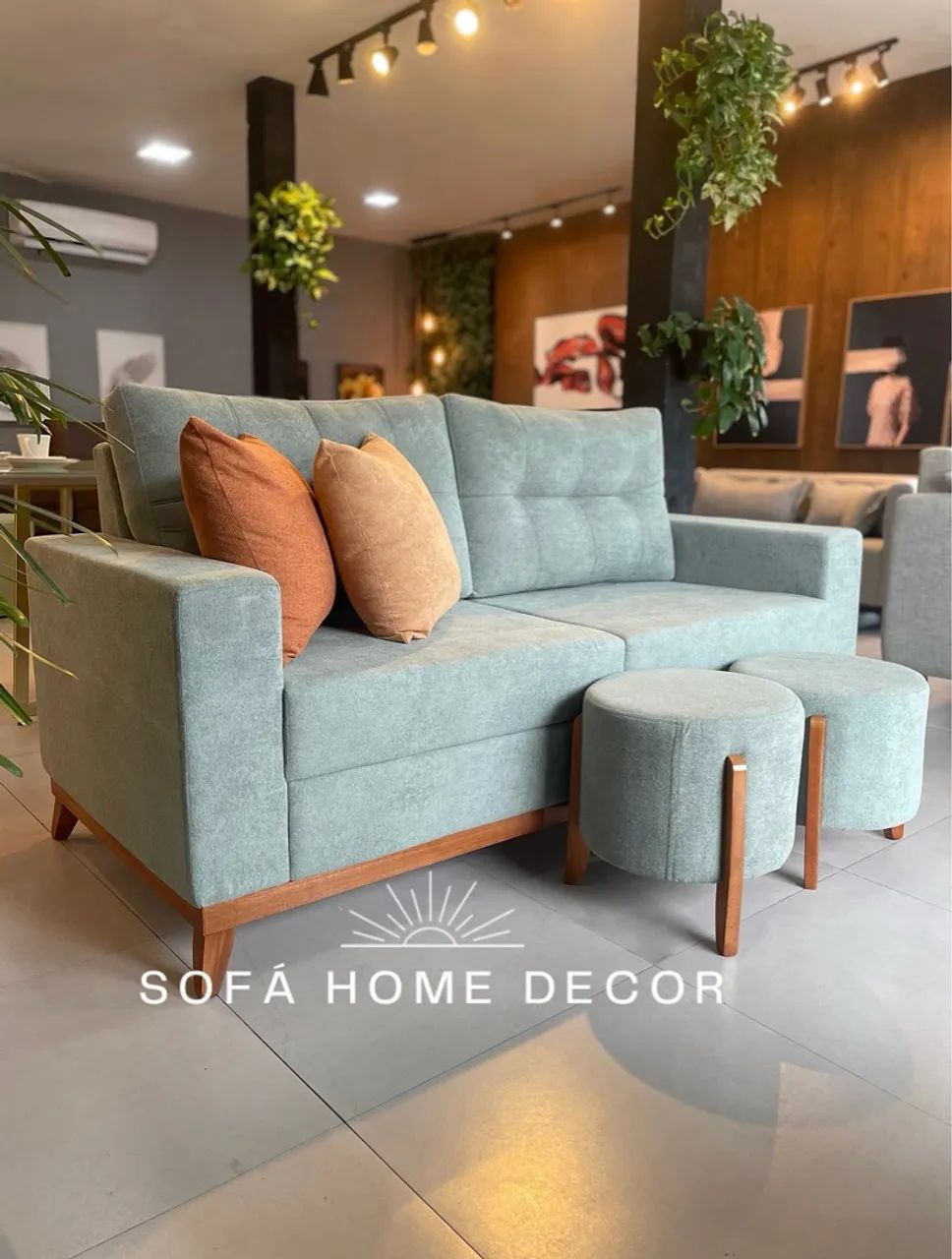 SOFÁ E PUFFS  LONDRES EM BOUCLÊ 