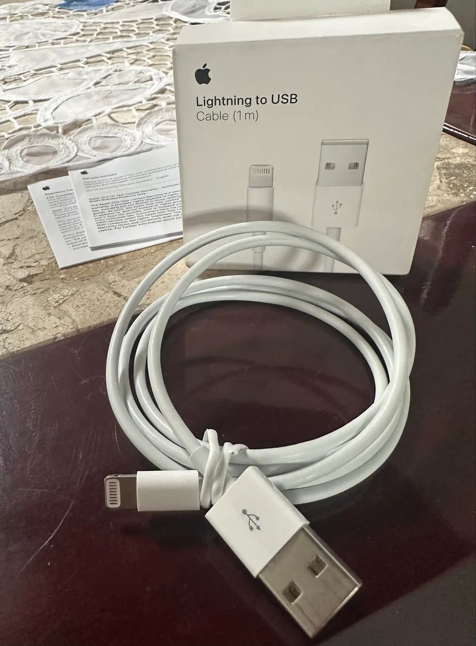 Cabo Original Apple Lightning para USB 1m (Com Caixa e Manuais) - Foto 2