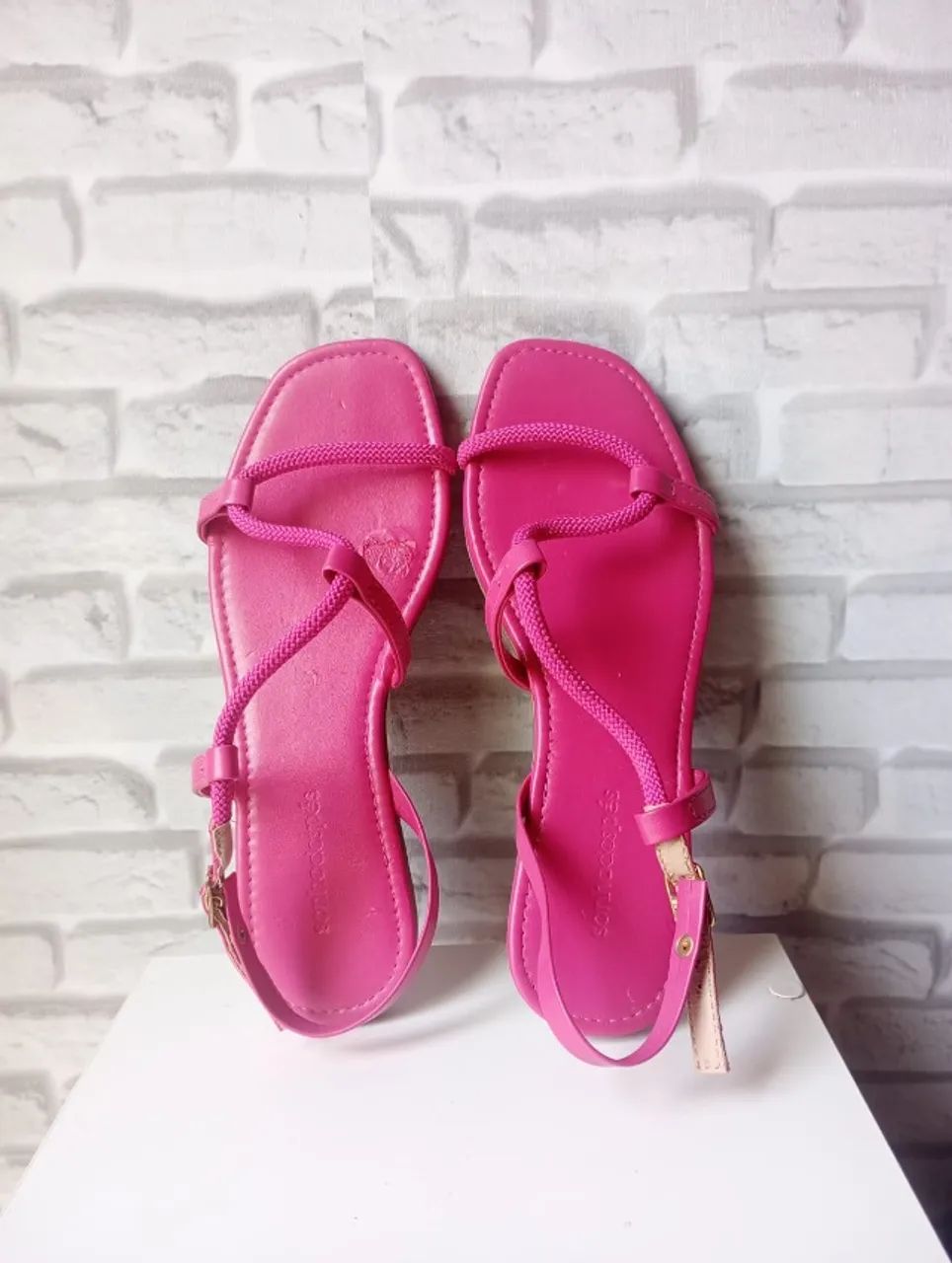 Sandália Rosa Sonho dos Pés - Nº 37 - Foto 2