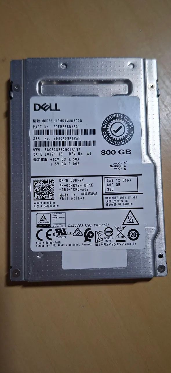 SSD DELL Enterprise 800gb SAS 12gbps 2,5".