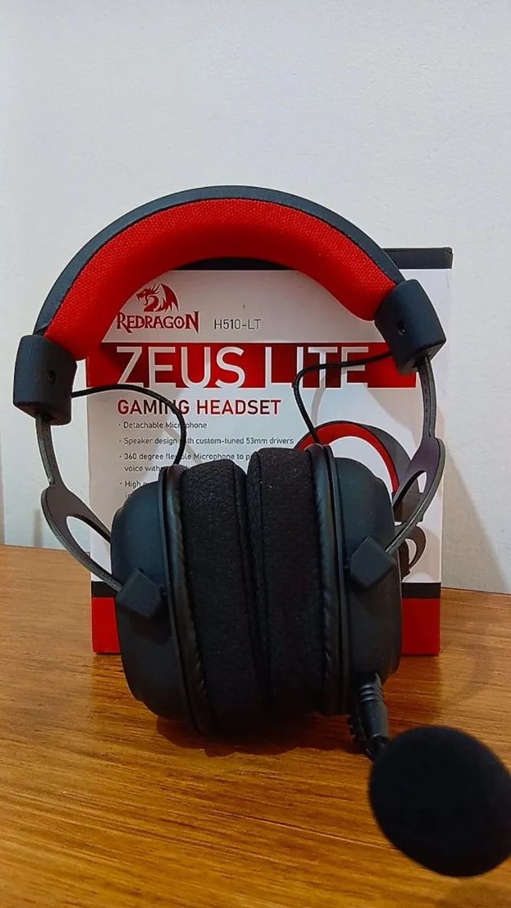Headset Gamer Redragon Zeus Lite H510-LT Novo - Equipamentos e