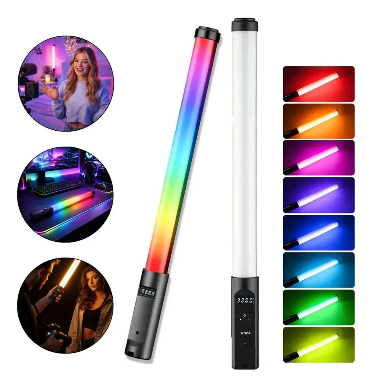 Bastão luxceo rgb P400 efeitos de iluminação fotografia - Foto 3