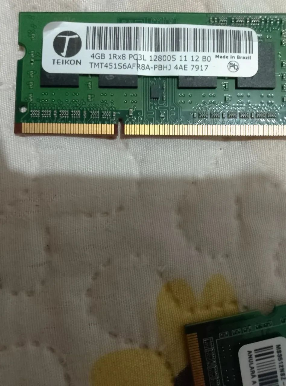 MEMORIA DDR3 4gb.para notebook - Memória RAM - Cajueiro Seco