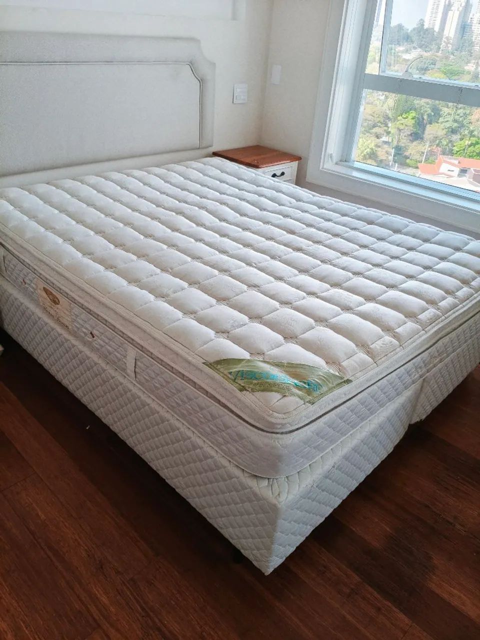 Cama Box Queen + Colchão Herbal Viscoelástico (Espuma da Nasa) Premium. - Foto 4