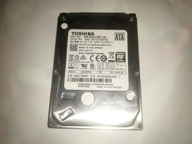 Hd 1Terabyte Notebook, Computador, DVR e Games - 100% Saudável 
