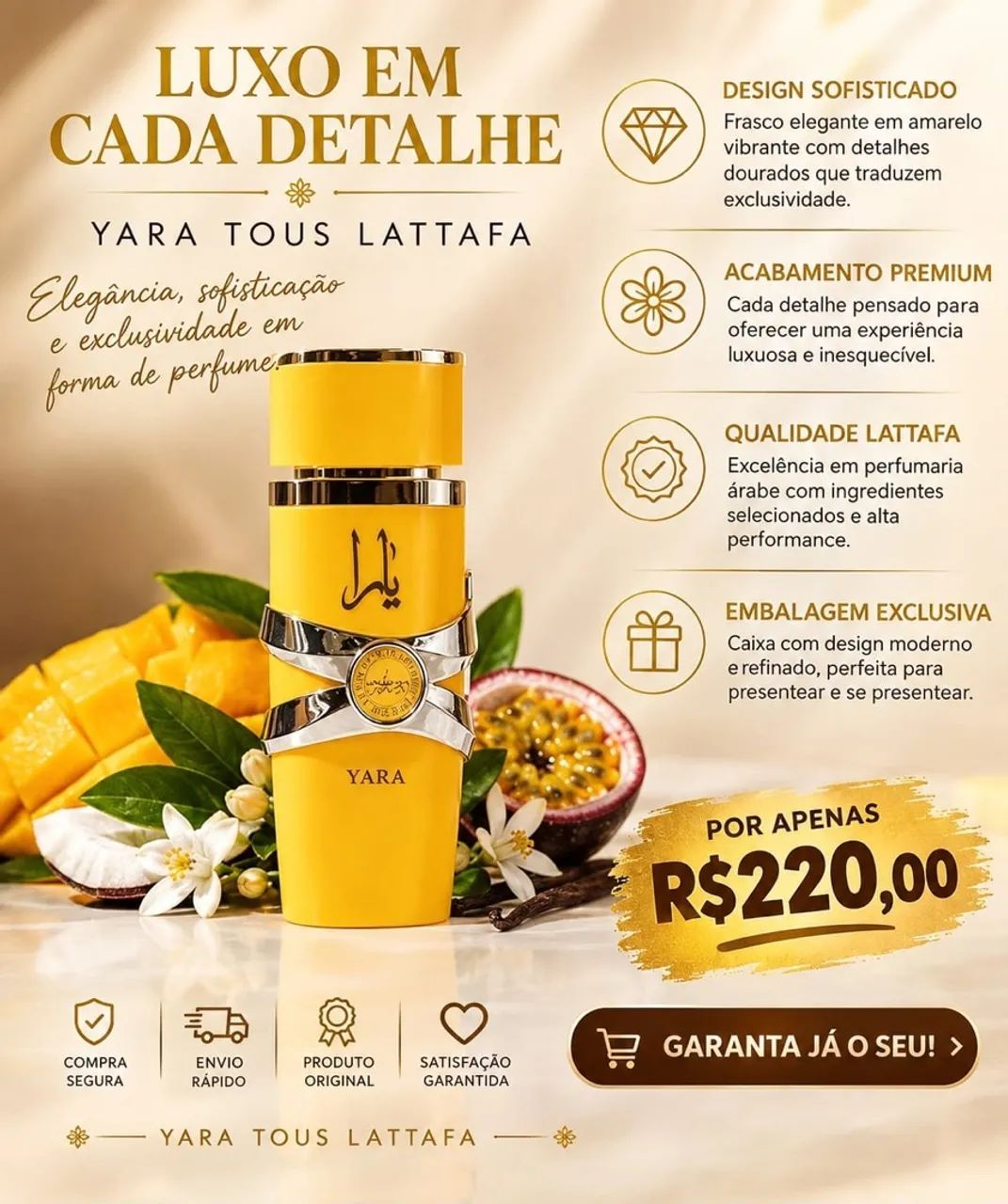 Perfume Árabe Yara Tous Lattafa Feminino  - Foto 2