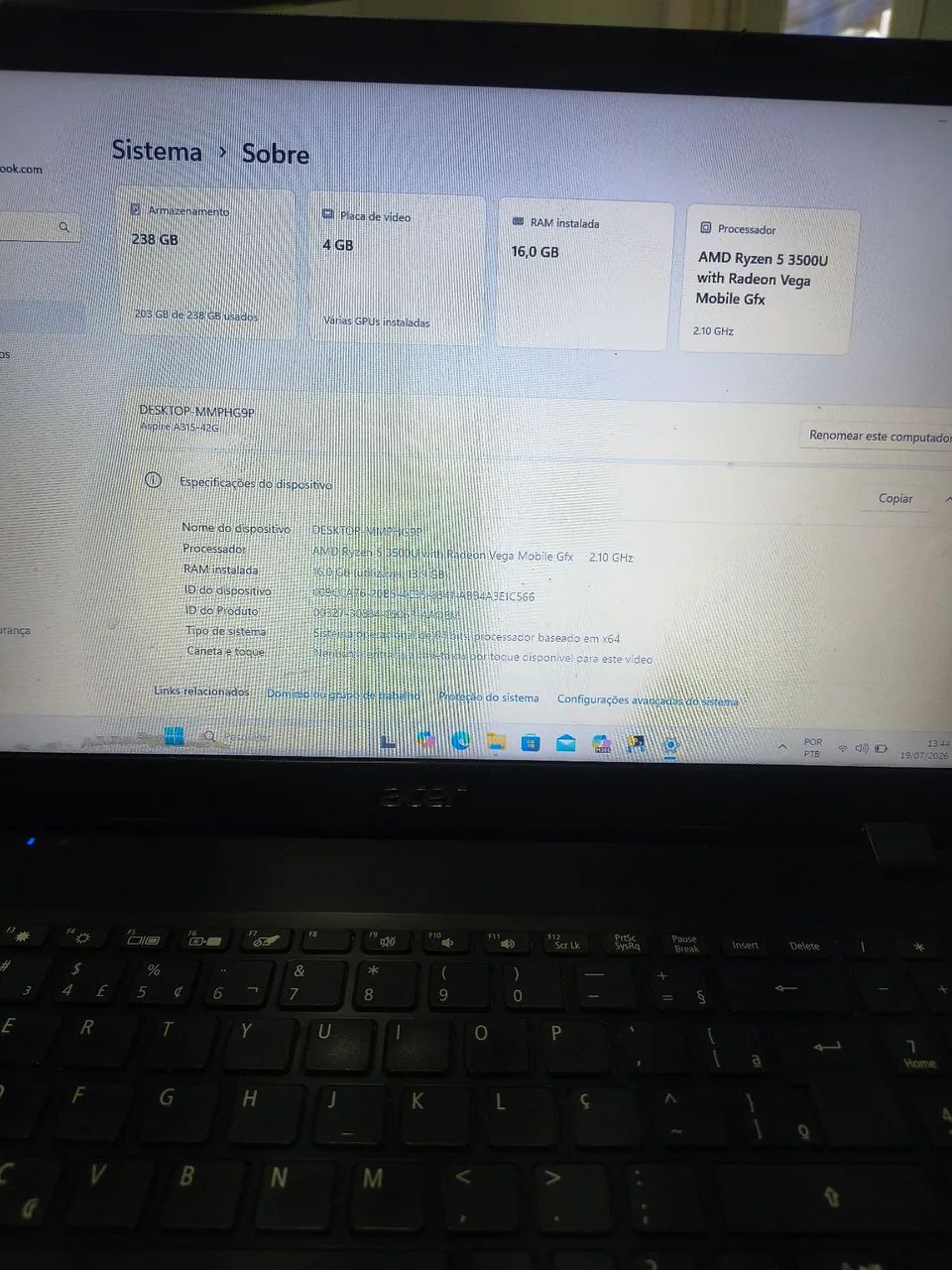 Notebook Acer aspire 3 A315-42G - Foto 3