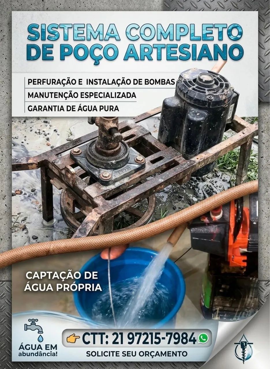 Fura se poço artesiano 