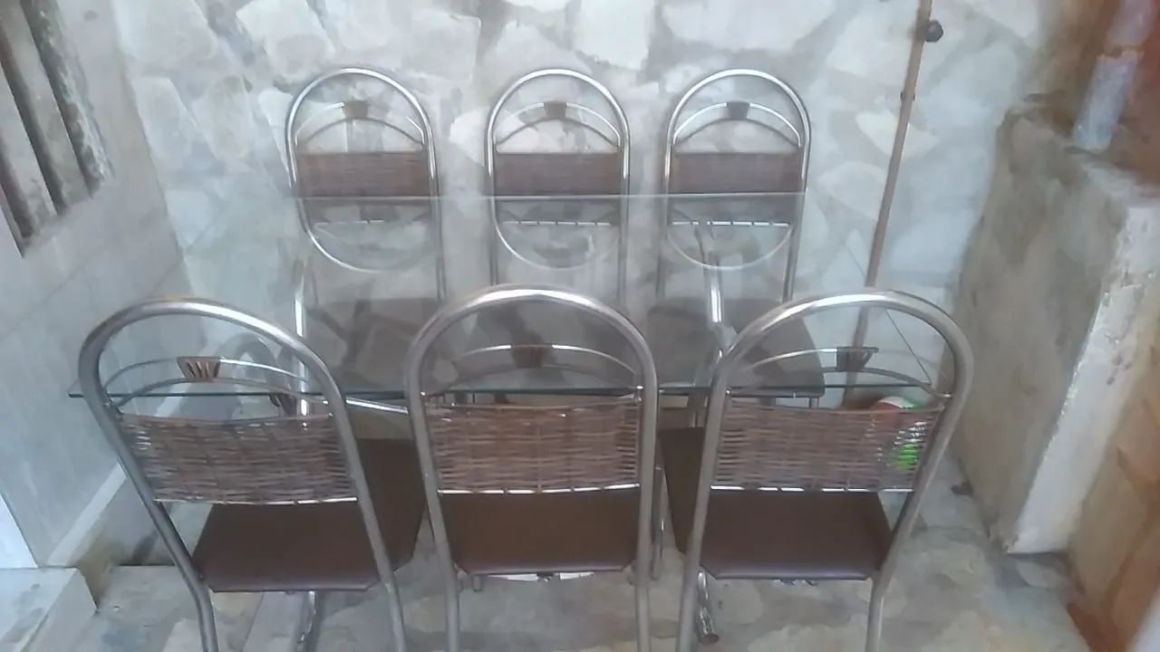 Mesa de vidro 6 lugares - Foto 5