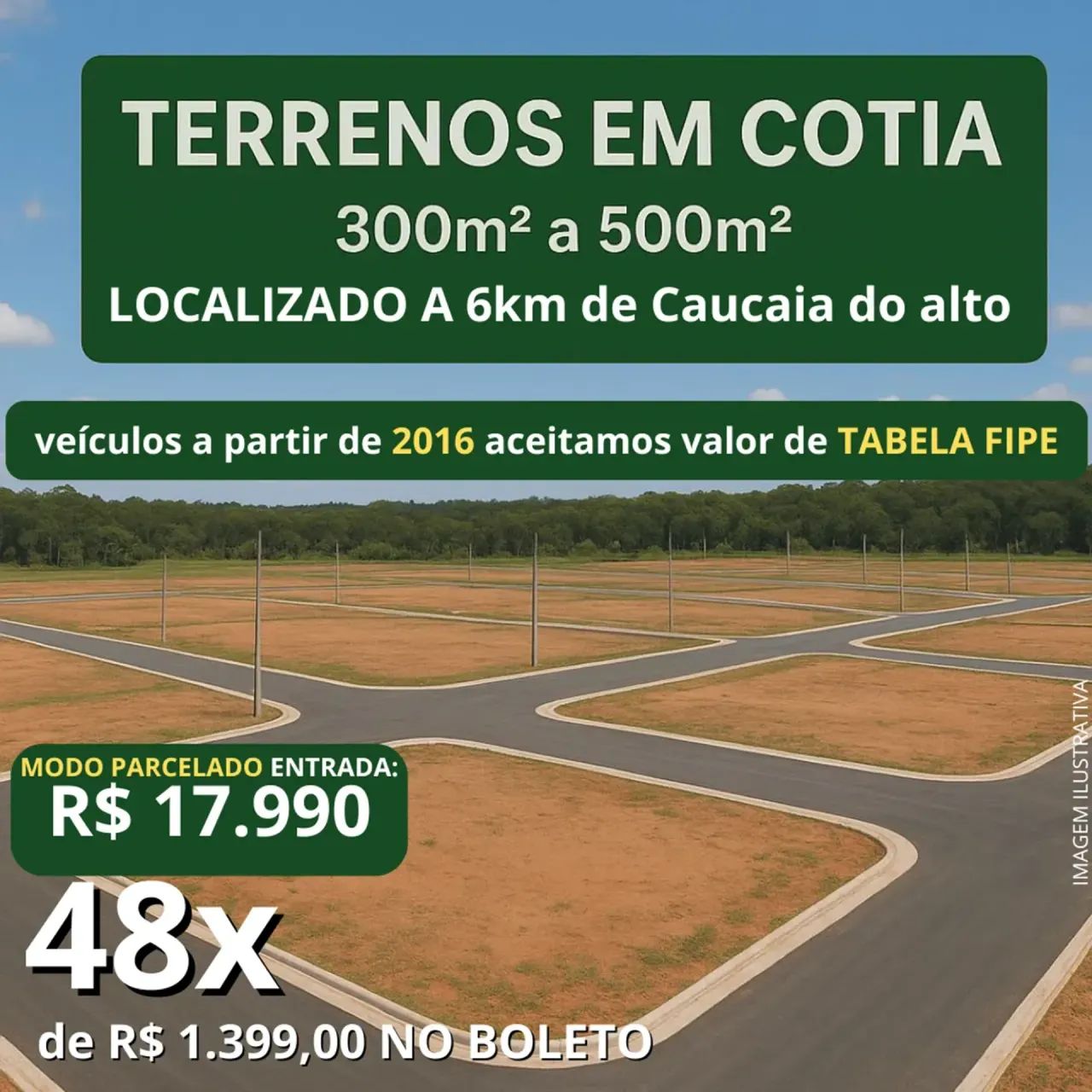 Entrada facilitada saldos no boleto