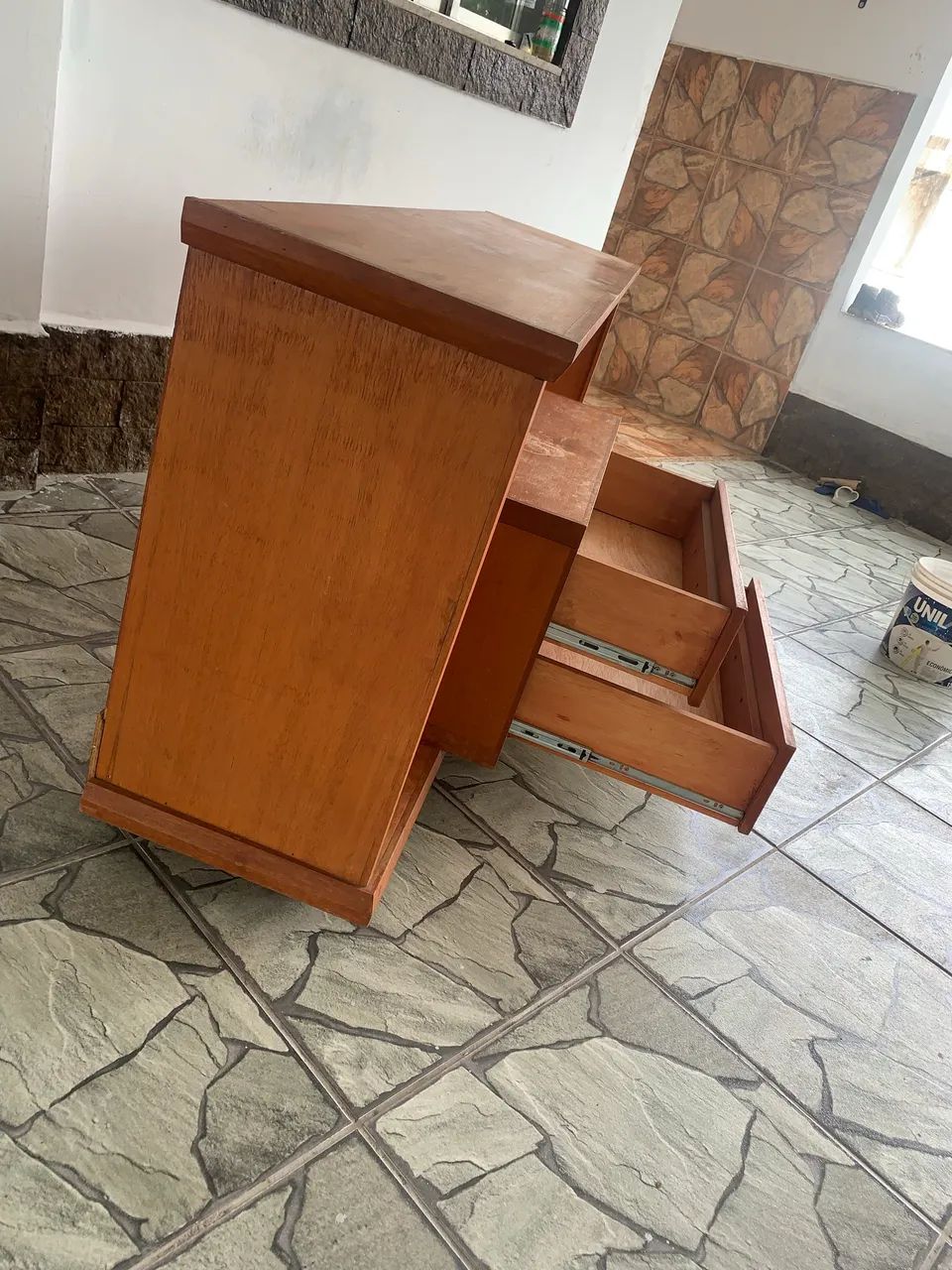 Móvel rack de madeira 