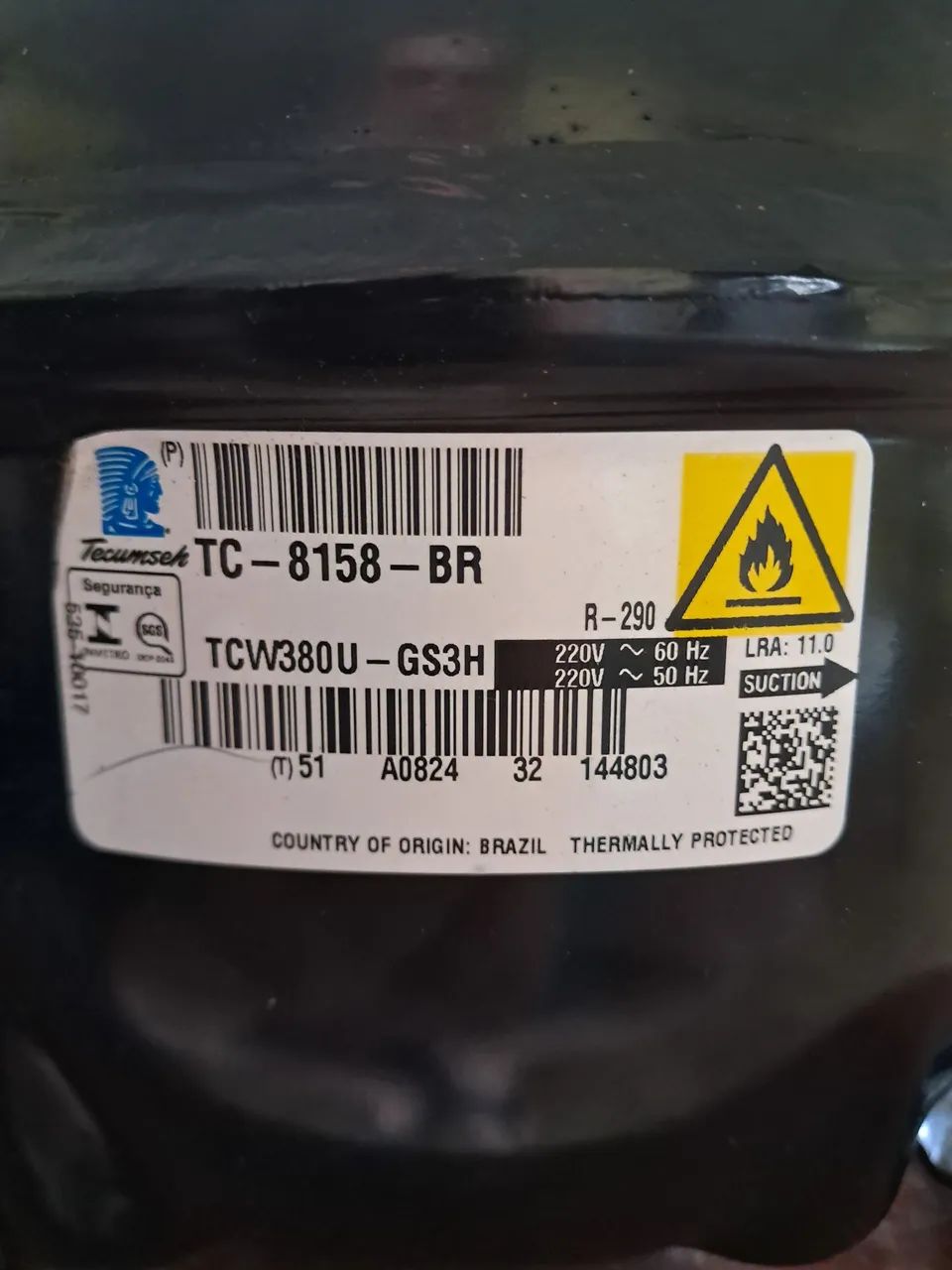 Motor, compressor, Freezer, Expositora, R290, 220V - Foto 2
