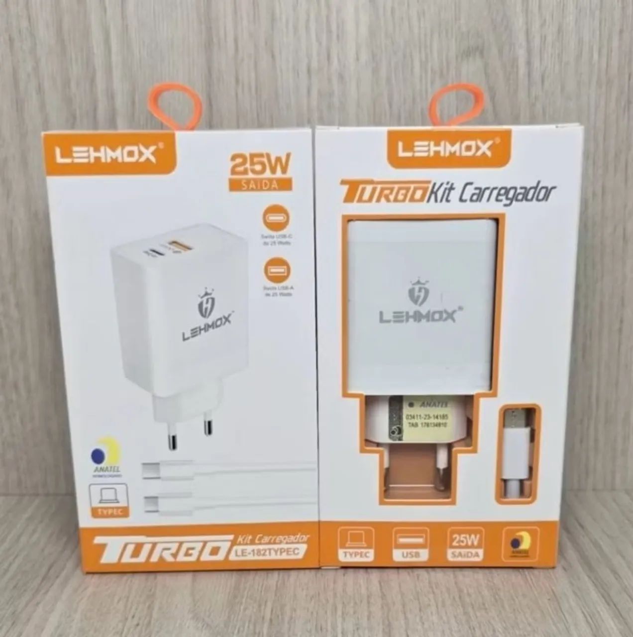 Carregador tipo C e IOS Turbo 25w Lehmox 