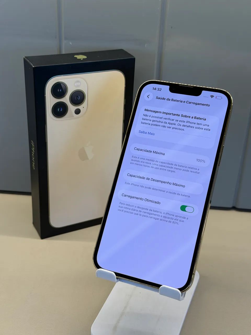 iPhone 13 Pro Max 256gb Dourado bateria 100% | Loja Física