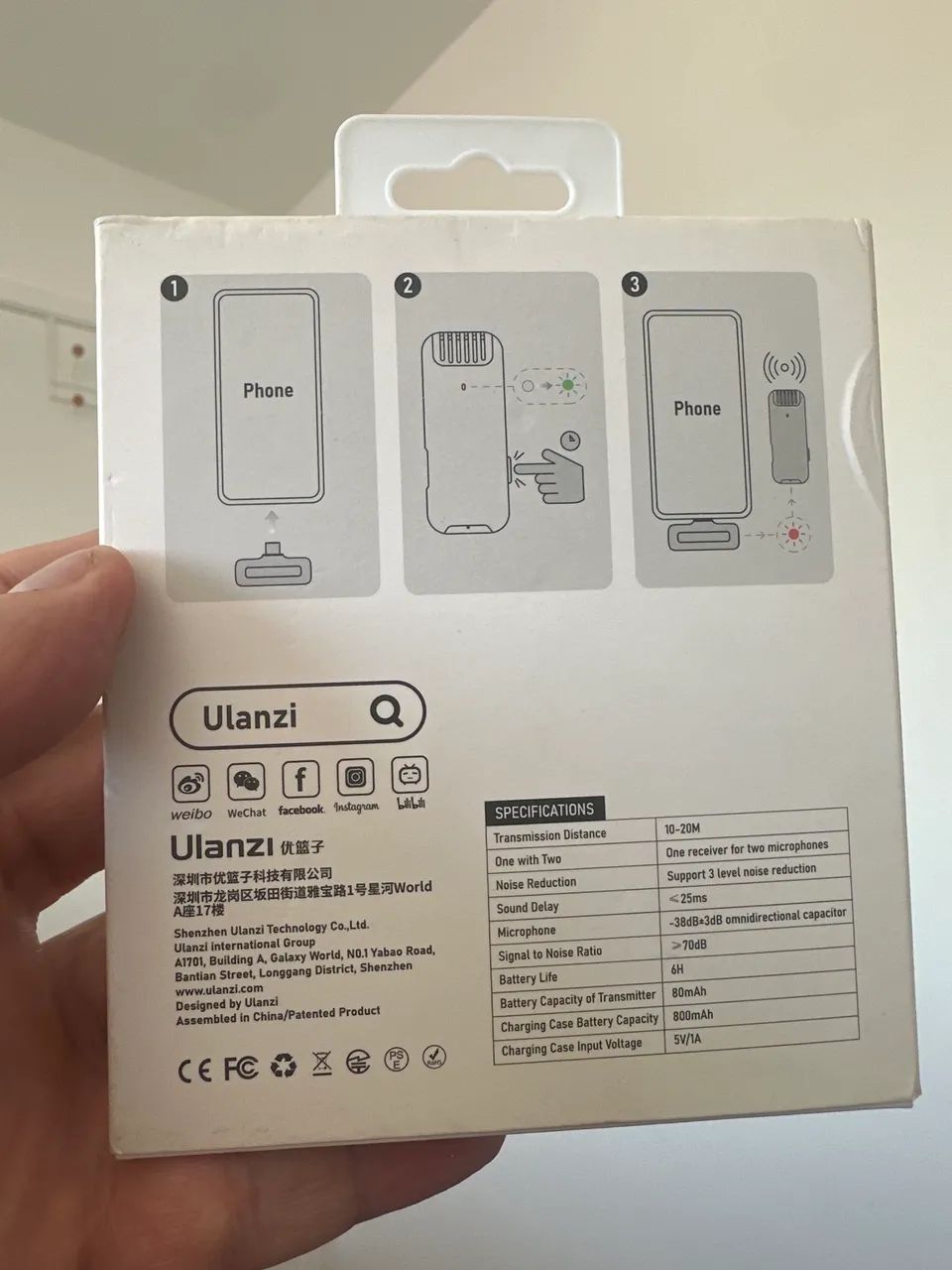 Microfone Sem Fio Ulanzi J12 Original para iPhone (Lightning) - Novo - Foto 2