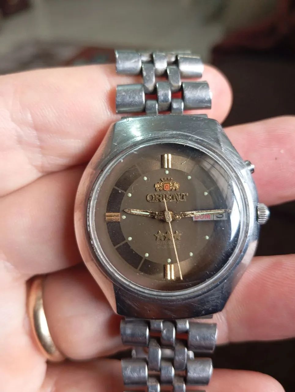 Relógio Oriente automático masculino antigo funcionando perfeitamente  - Foto 5