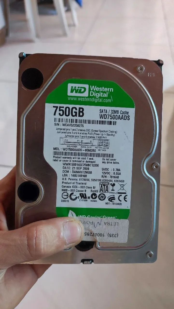 HD WD - 750gb - Foto 2