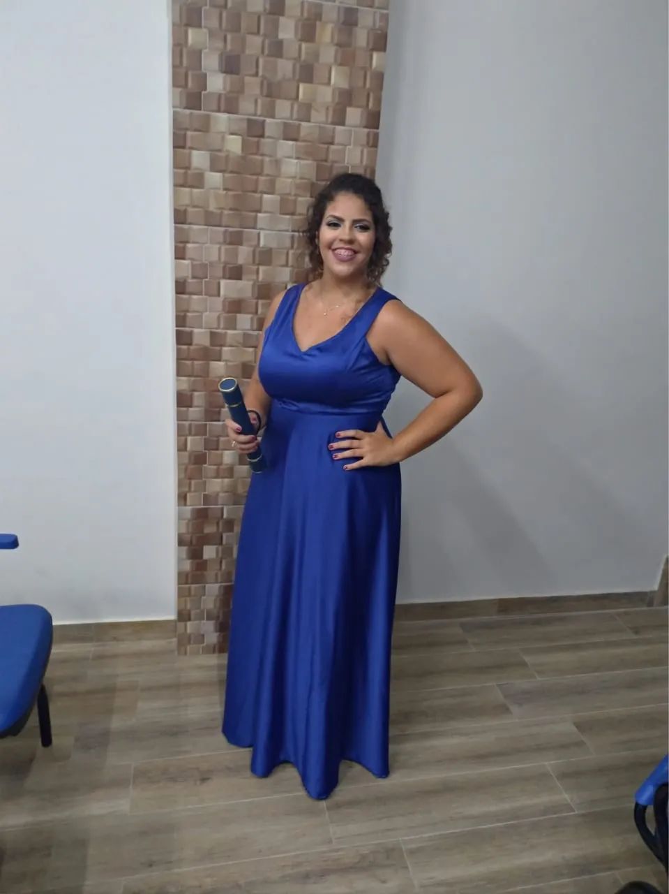 Vestido de festa azul