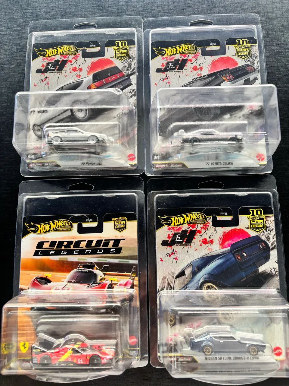 4 miniaturas hotwheels premium 