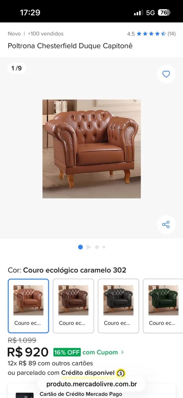 Poltrona chesterfield - Foto 2